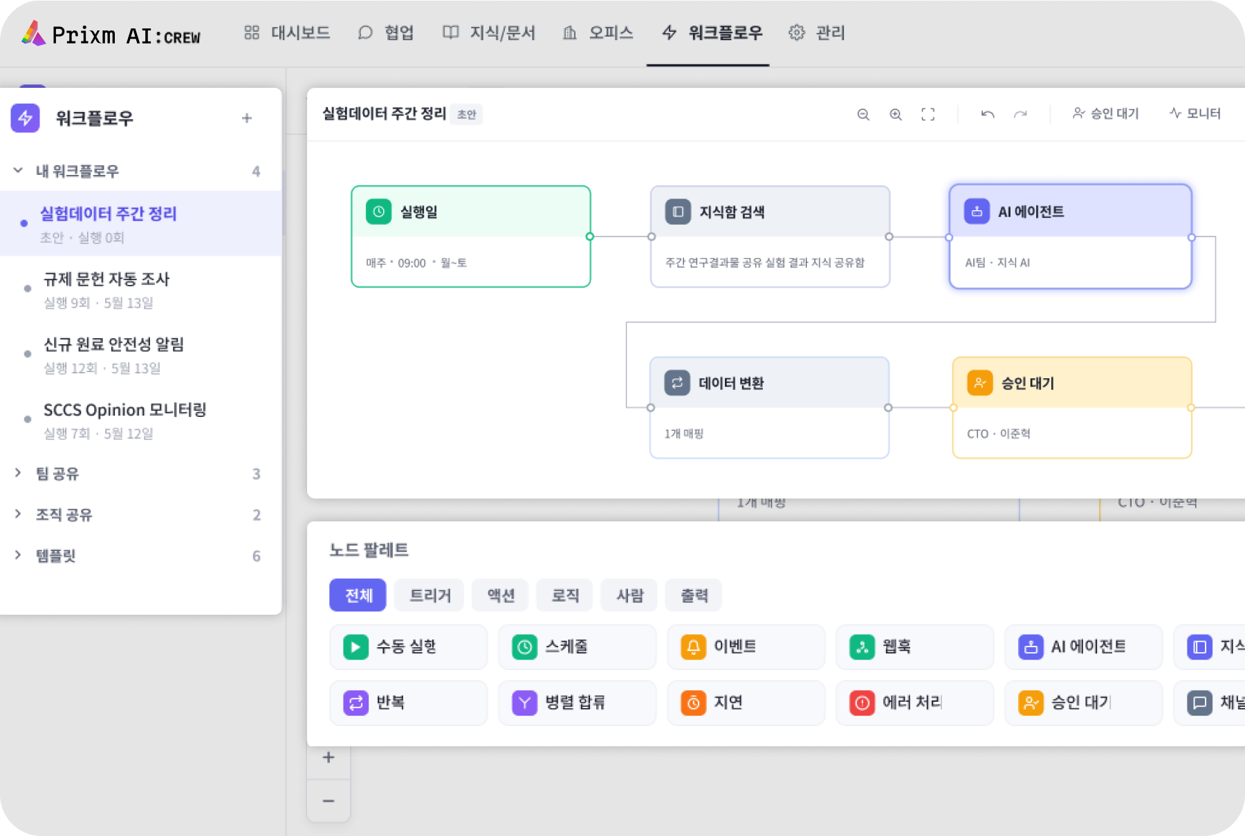 반복 업무 워크플로우 및 외부 연동